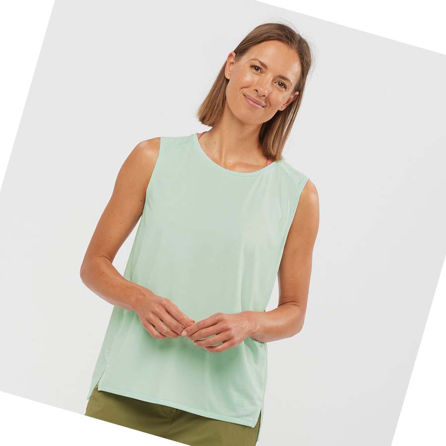 Camiseta Salomon OUTLINE SUMMER Mujer Verdes | MX 2569LIS